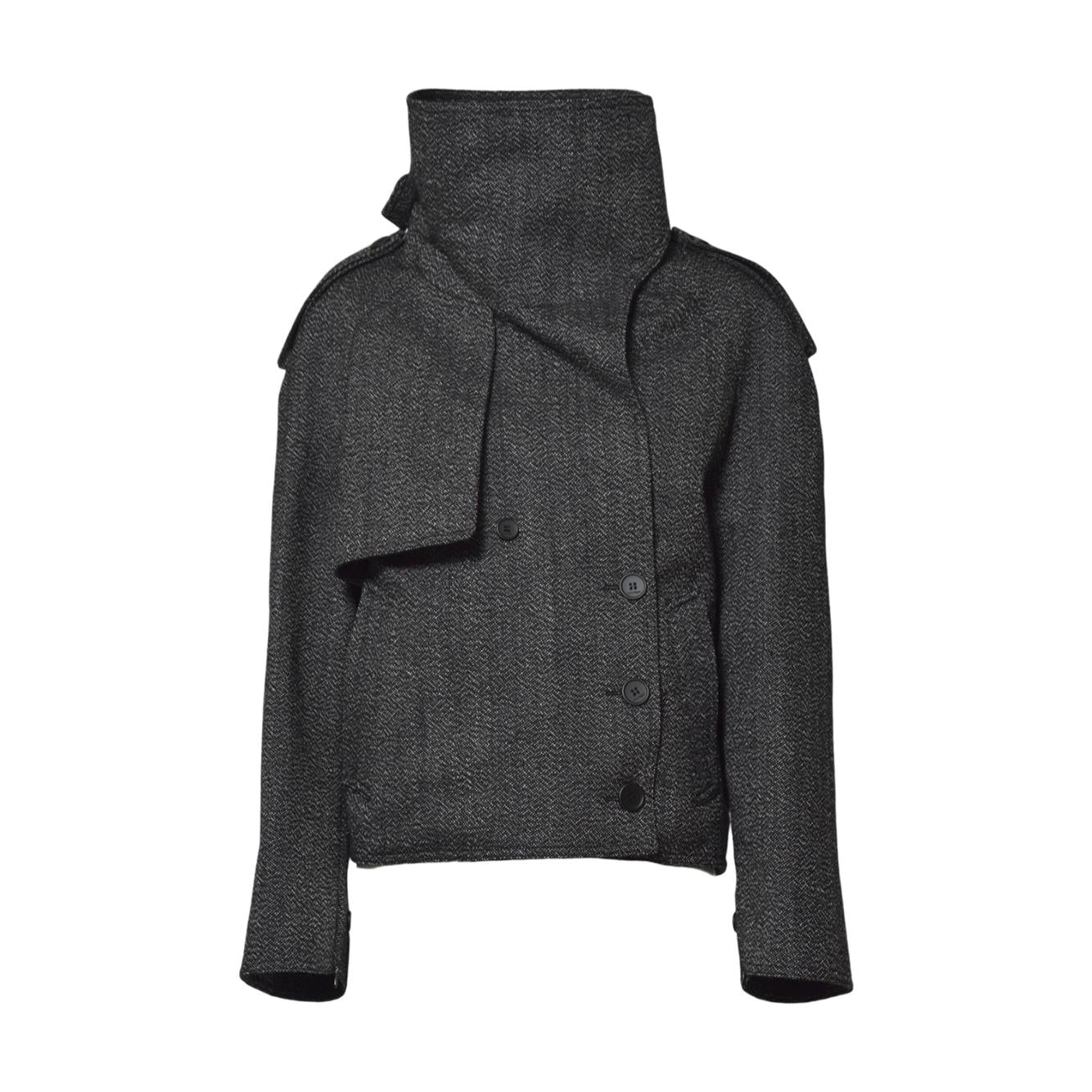oblique caviar wool coat 