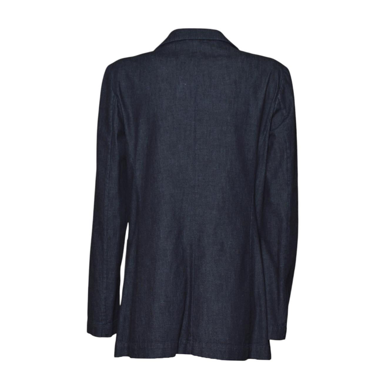 Giacca monopetto in denim blu Aspesi 