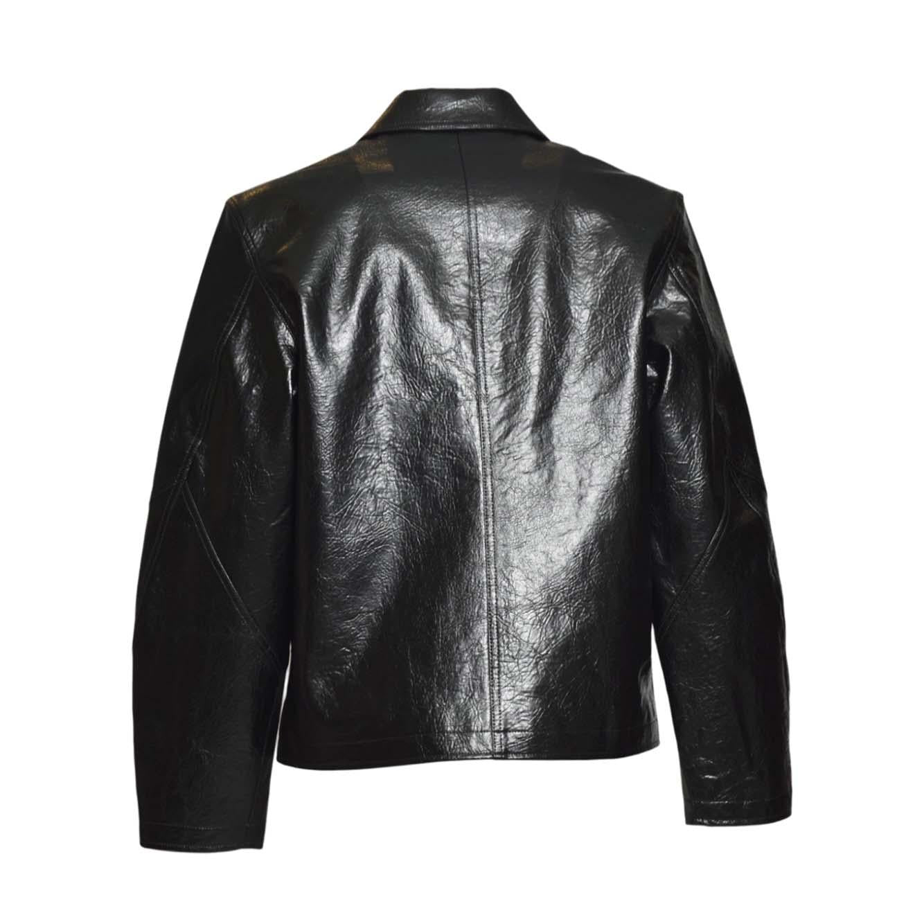 duke jacket faux memory leather 