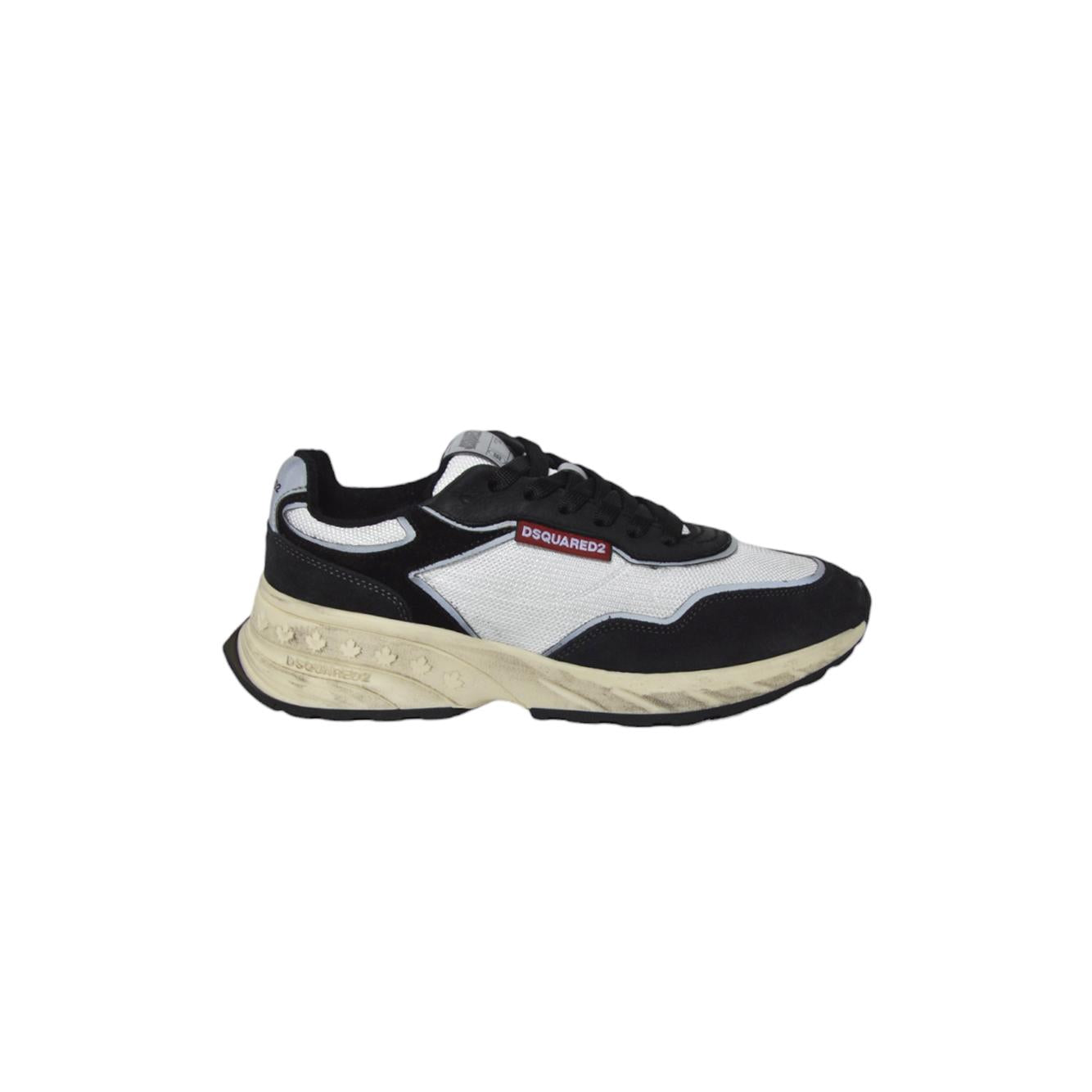 Sneakers Sprinter in pelle nera Dsquared2 