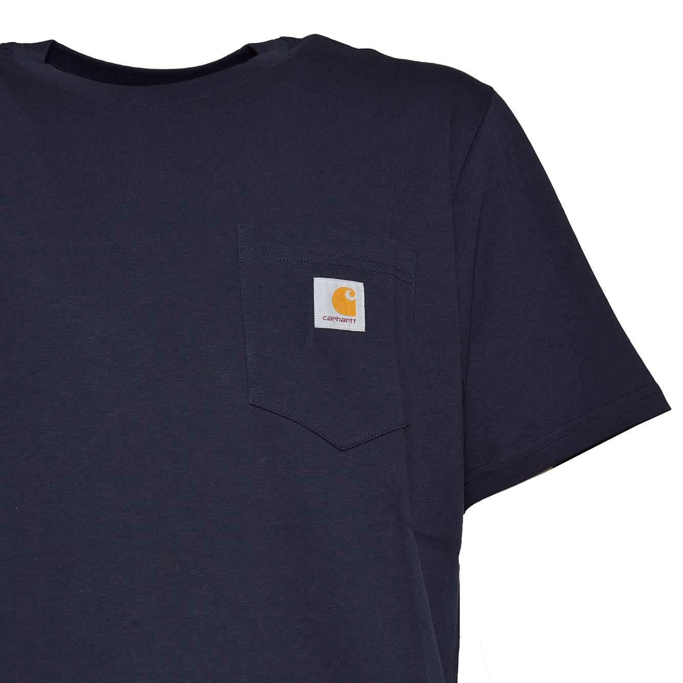 T-shirt Pocket in cotone blu navy Carhartt Wip 